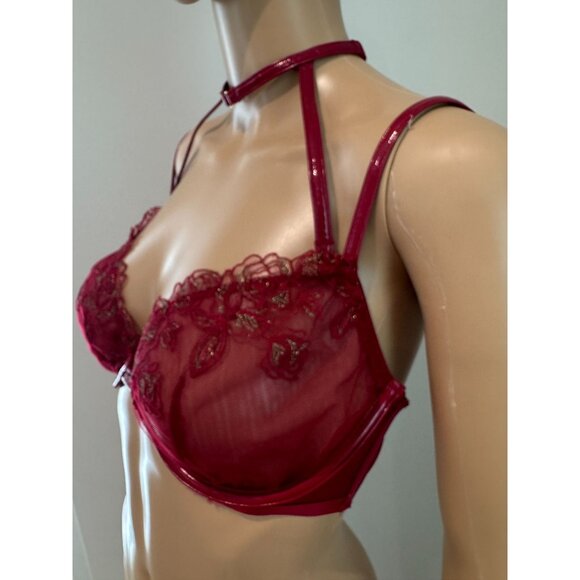 Victoria's Secret VERY SEXY Unlined Floral Embroidered Demi Bra NWT, 34DD - Picture 9 of 16